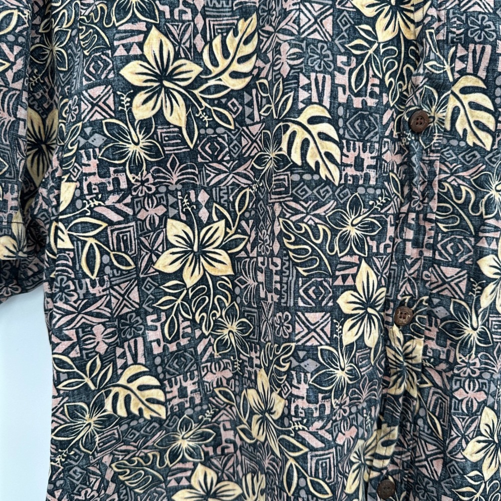 Vintage Bishop St Apparel Mens XL Hawaiian Shirt Cotton Tropical Made in Hawaii - Picture 3 of 6